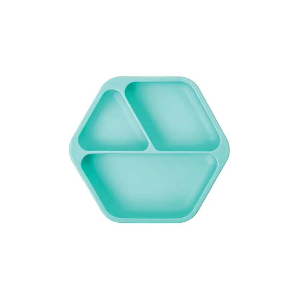Tiny Twinkle Assiette compartimentée avec couvercle en silicone - Mint