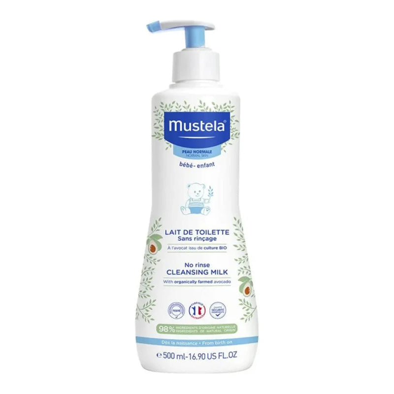 Mustela حليب تنظيف للرضع بدون شطف – 500 مل