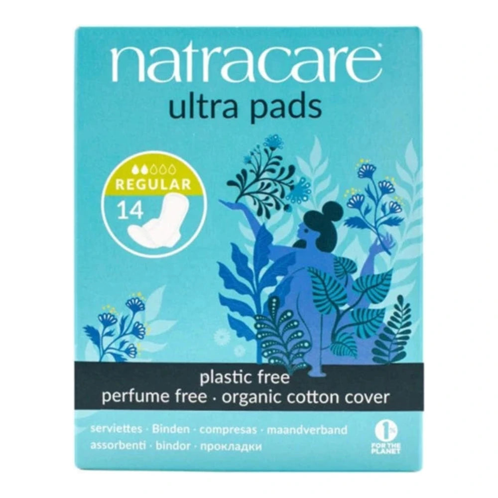 Natracare serviettes ultra régulier avec ailettes – paquet de 14