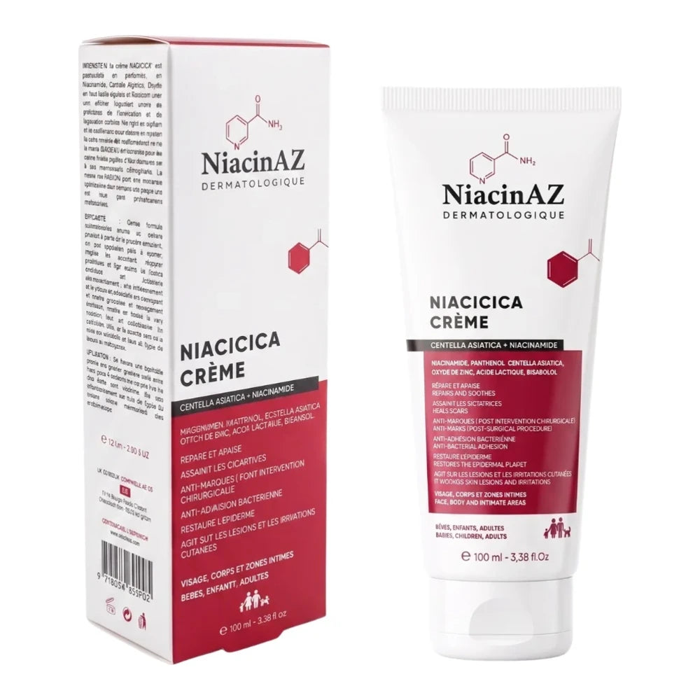 NiacinAZ Niacicica Crème – tube 100 ml et sa boîte