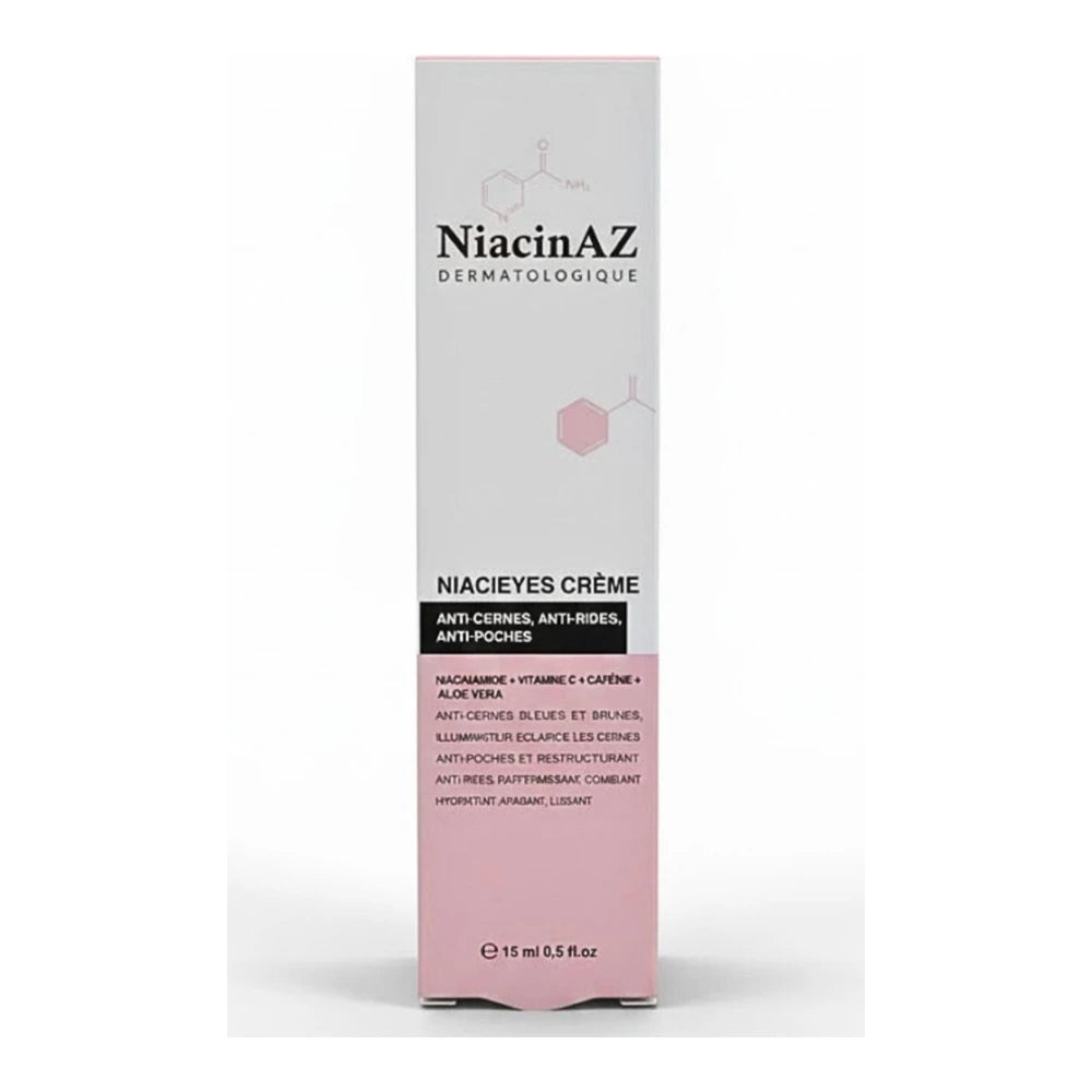 Boîte NiacinAZ Niacieyes crème anti-rides contour des yeux 15 ml