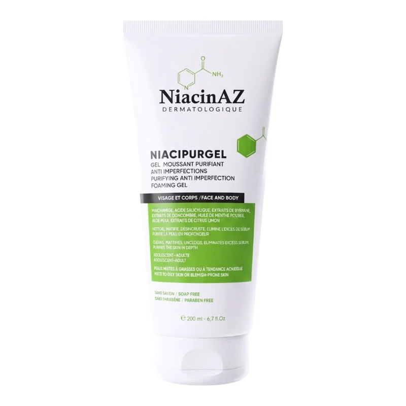 NiacinAZ Niacipurgel Gel Moussant Purifiant 200 ml