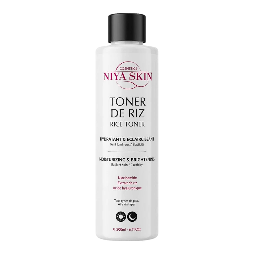 Niya Skin lotion tonique au riz, flacon de 200 ml
