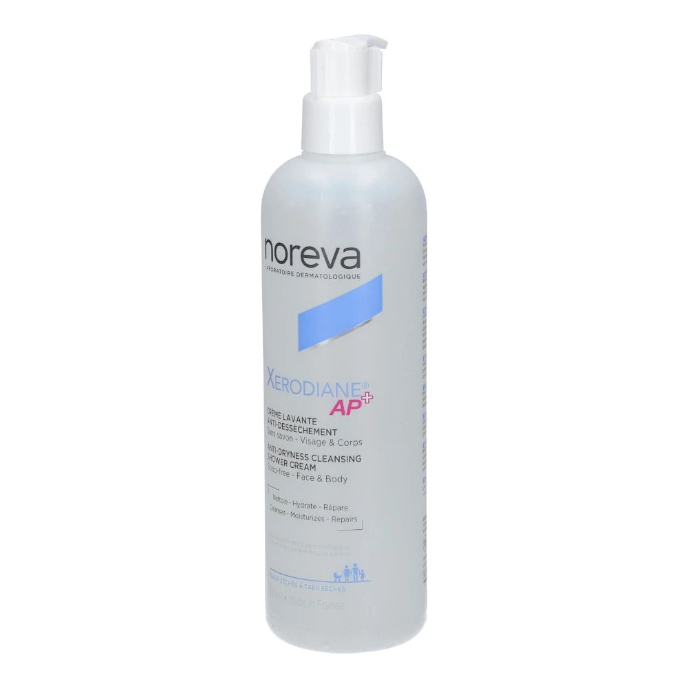 Flacon pompe Noreva Xerodiane AP+ Crème Lavante anti-dessèchement 500 ml, vue de face