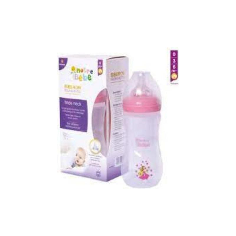 Biberón de boca ancha Notre Bebe +6 meses 330 ml