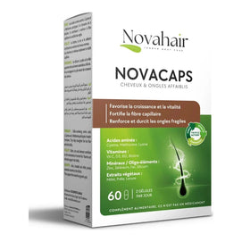 Novahair Novacaps Cheveux & Ongles Affaiblis – boîte de 60 gélules