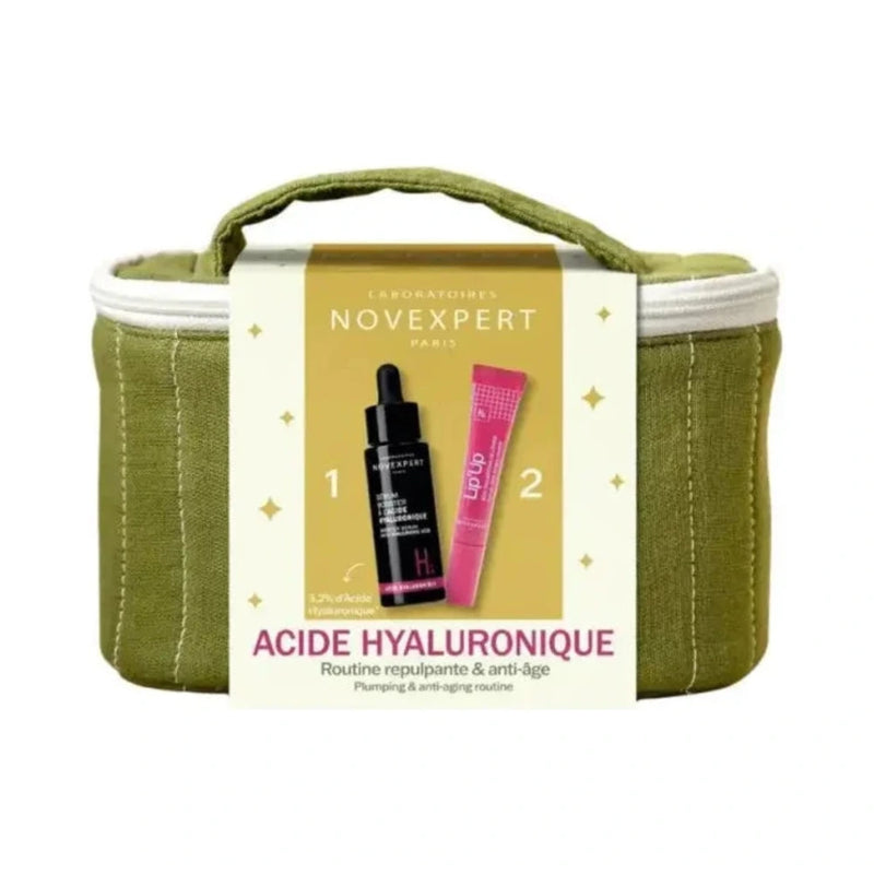 Novexpert Routine Repulpante et Anti-Âge - Sérum Booster à l'Acide Hyaluronique 30ml + Lip'Up Soin Volumateur de Lèvres 8ml Offert