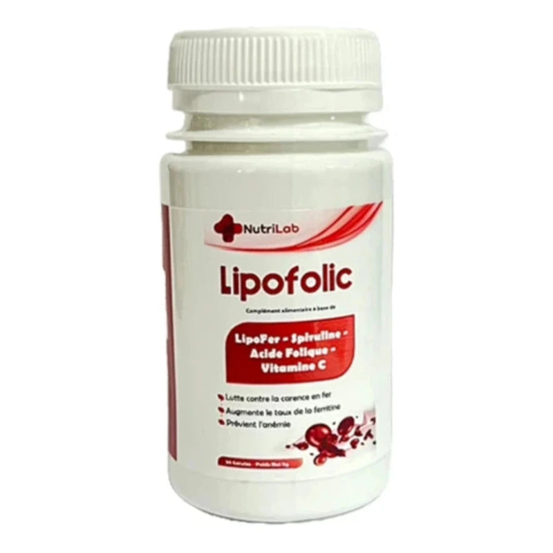 Nutrilab Lipofolic Fer - 30 Gélules