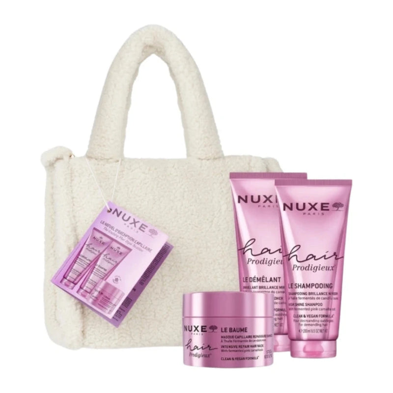 Nuxe Hair Prodigieux Shampooing 200ml+Demelant 200ml+Baume 200ml Offert Sac