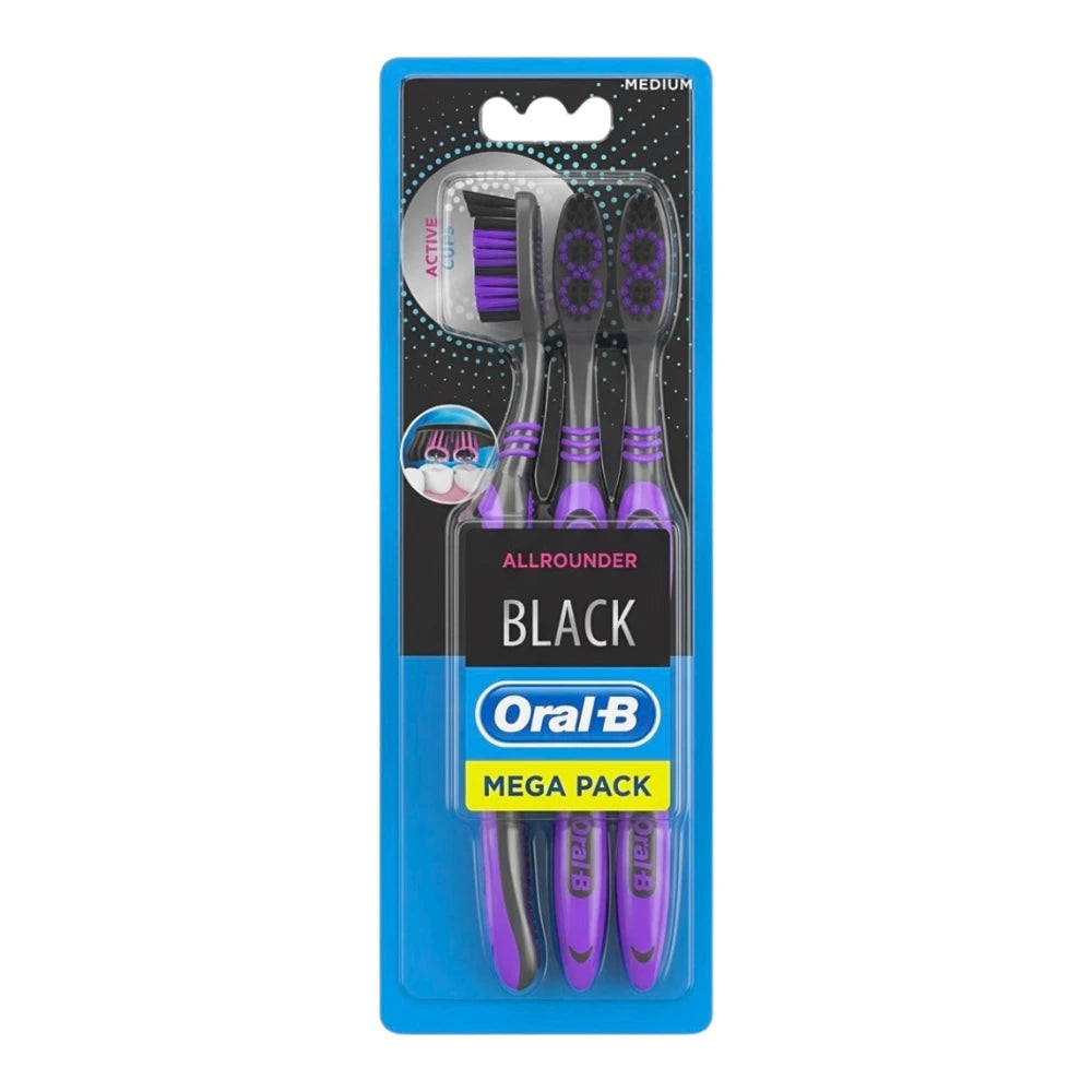 Oral-B Brosse A Dents Allrounder Black Medium Pack