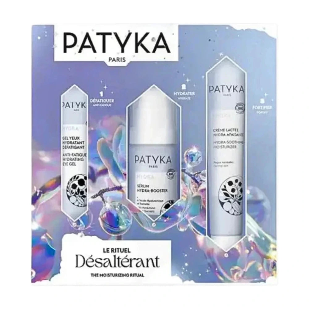 Coffret Patyka Le Rituel Désaltérant - gel yeux, sérum et crème lactée