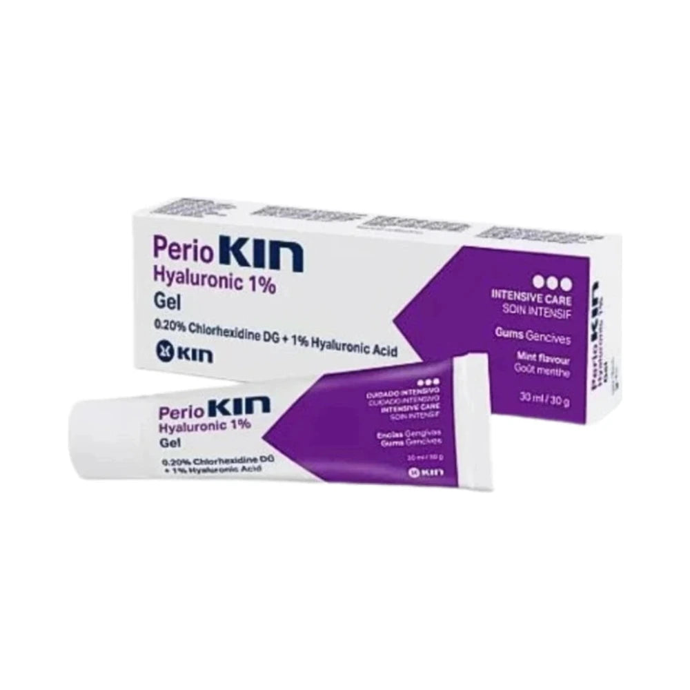 Periokin Hyaluronic Gel 1% 30 ml – tube de gel buccal pour gencives