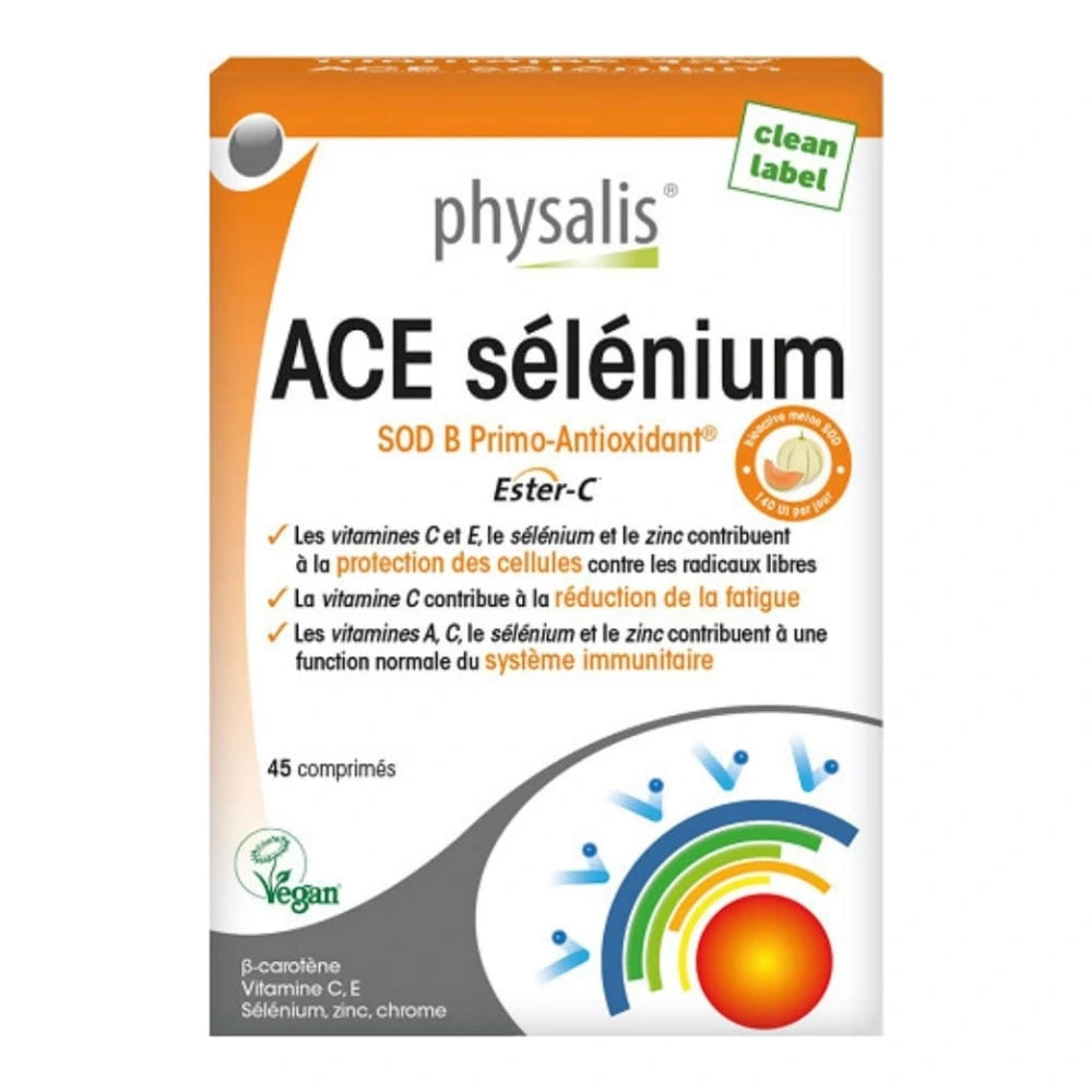 Physalis ACE Sélénium boîte de 45 comprimés