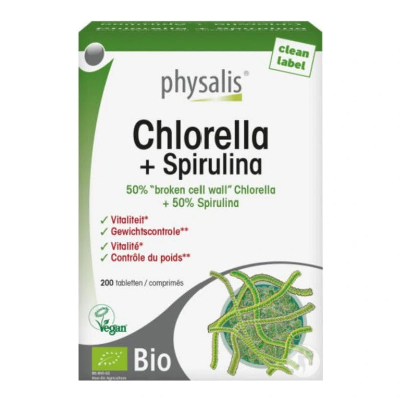 Physalis Chlorella + Espirulina 200 Comprimidos
