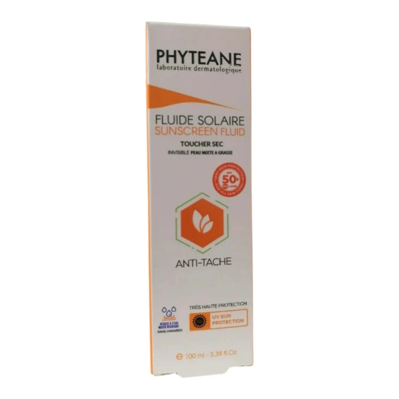 سائل Phyteane الواقي من الشمس بملمس جاف وغير مرئي للبشرة المختلطة إلى الدهنية SPF50+ – 50 مل