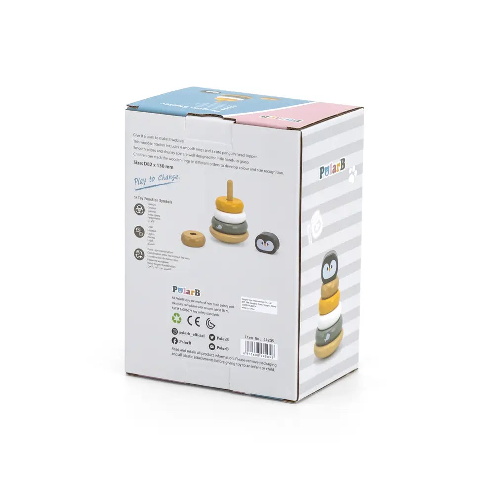 Viga Toys PolarB Anillos Apilables 12M+ - Pingüino