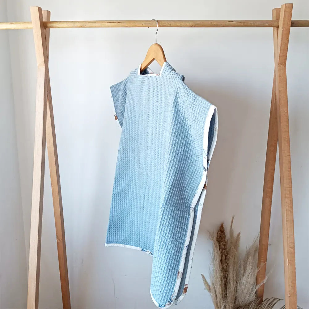 Baby Bulle Ponchos de Bain Double - Bleu Ciel