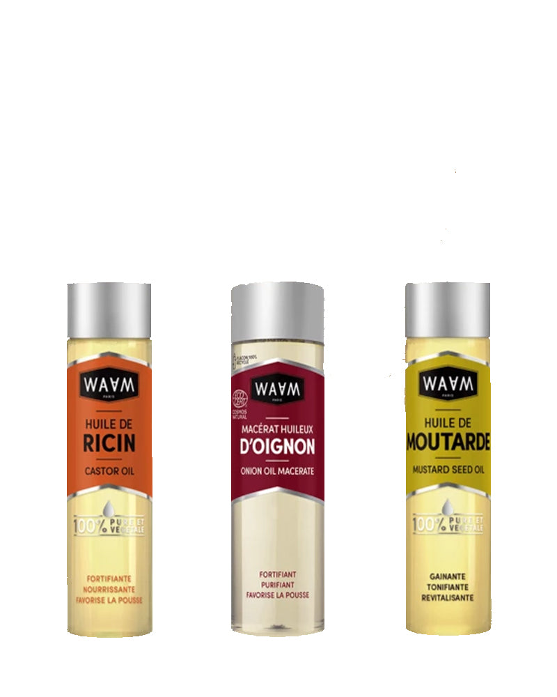 WAAM Pack Trio Huiles pour Pousse Cheveux - 75ml