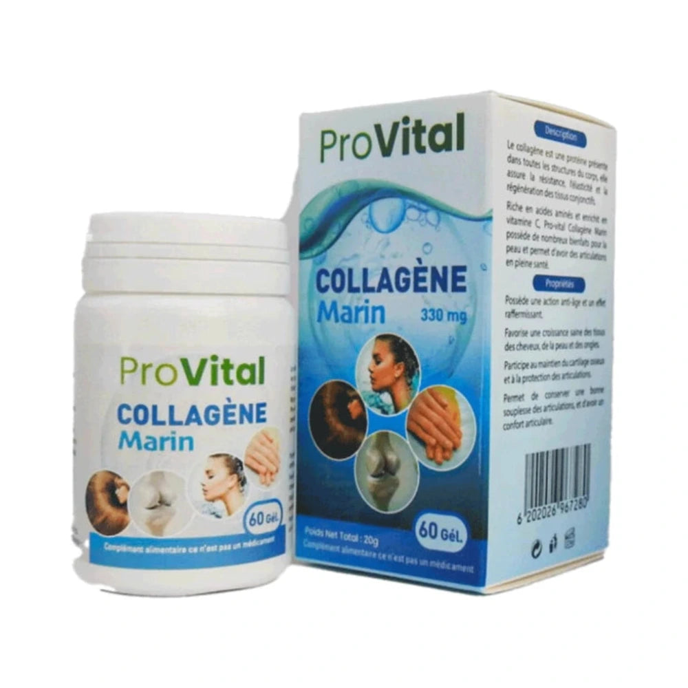 Pro Vital Collagène Marin 330 mg – boîte de 60 gélules