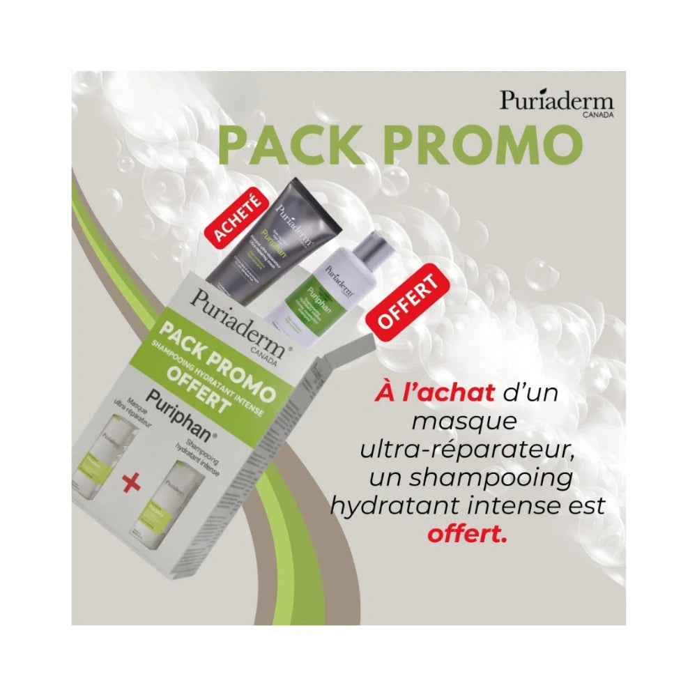 Pack Puriaderm Puriphan masque ultra-réparateur et shampooing hydratant