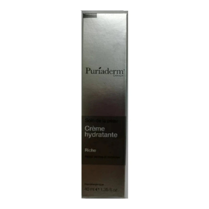 Puriaderm Soin de la Peau Crème Hydratante Riche 40ml