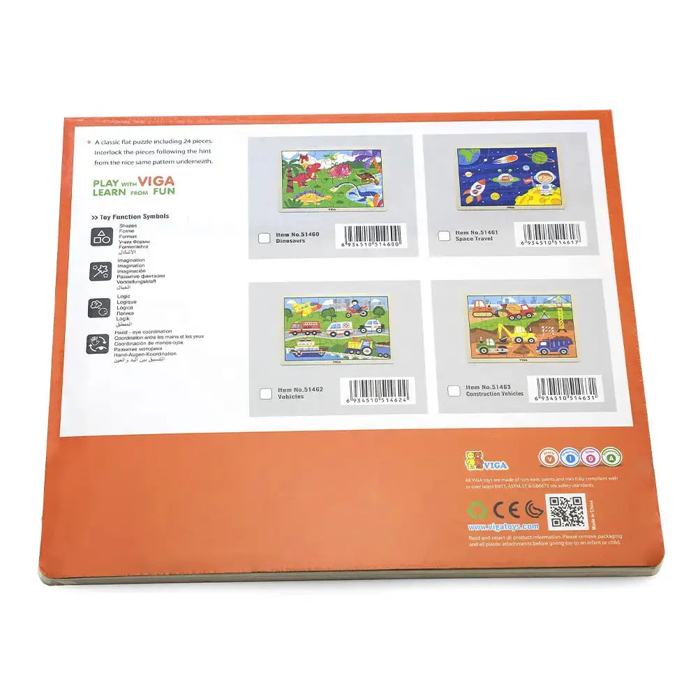 Viga Toys Puzzle 24 Pièces Spatiale en Bois - 24M+