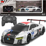 سيارة راستار أودي R8 بتحكم عن بعد بمقياس 1:18 - بيضاء
