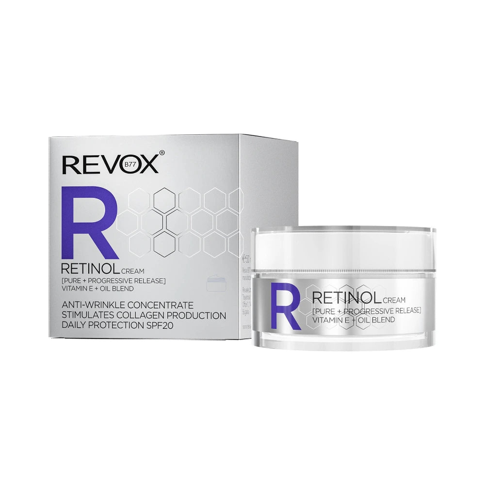 Revox B77 Retinol crème protection quotidienne SPF 20 50 ml, pot et boîte