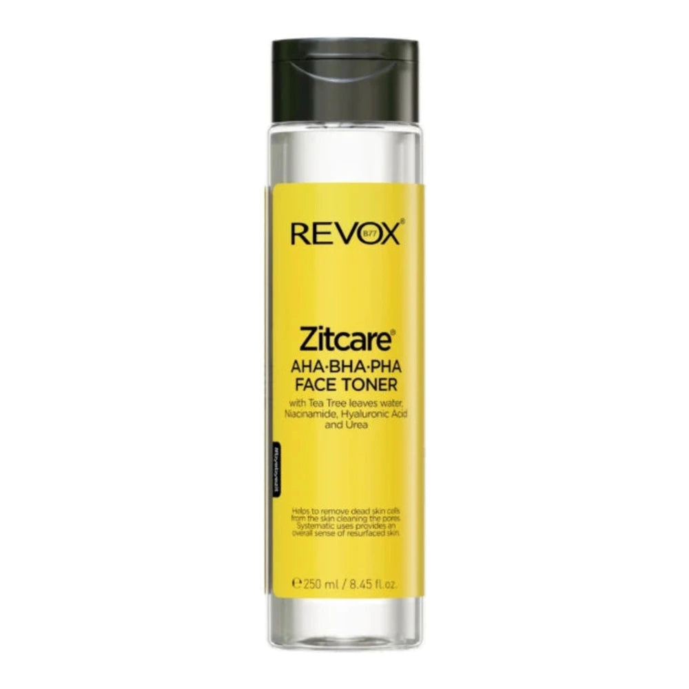 Flacon Revox Zitcare AHA.BHA.PHA tonique visage actif 250 ml