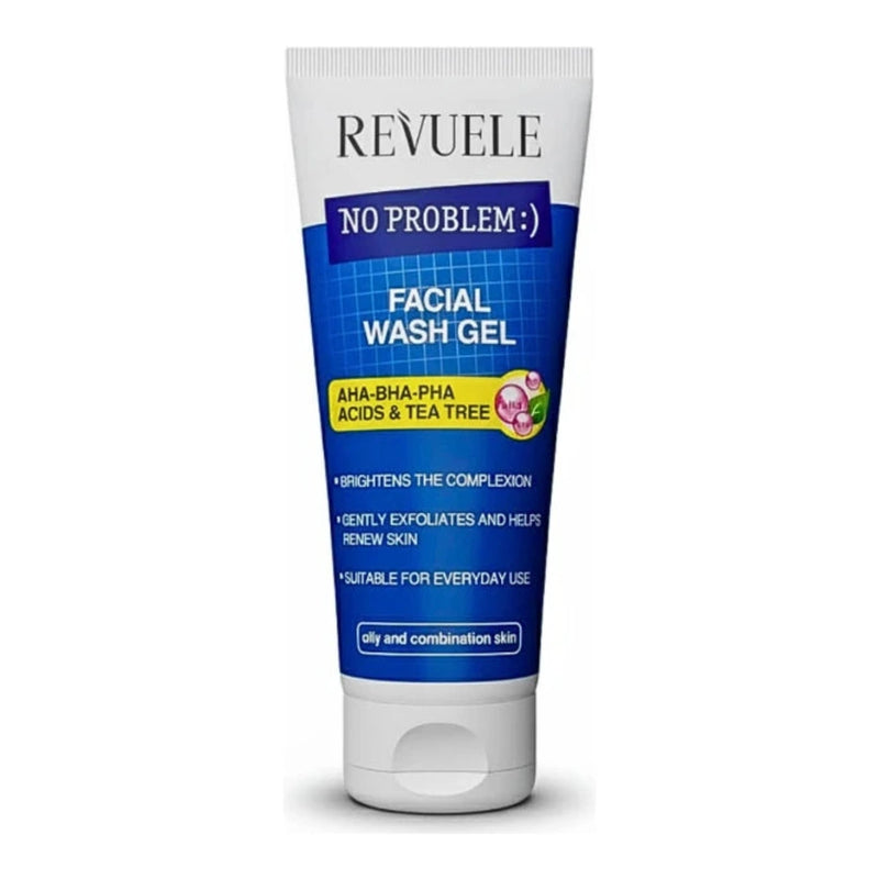 Revuele No Problem Facial Wash Gel AHA-BHA-PHA Acids Tea Tree 200ml