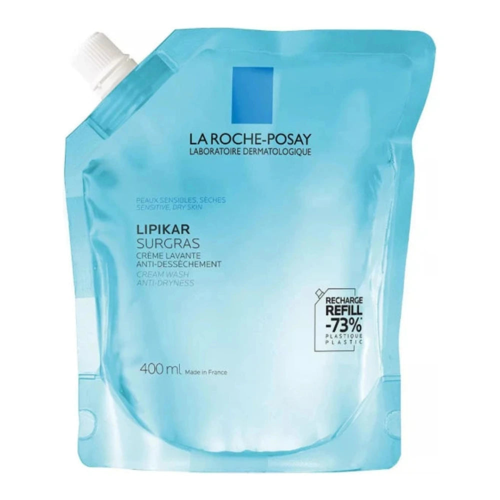 La Roche-Posay Lipikar Surgras crème lavante éco-recharge 400 ml – vue de face