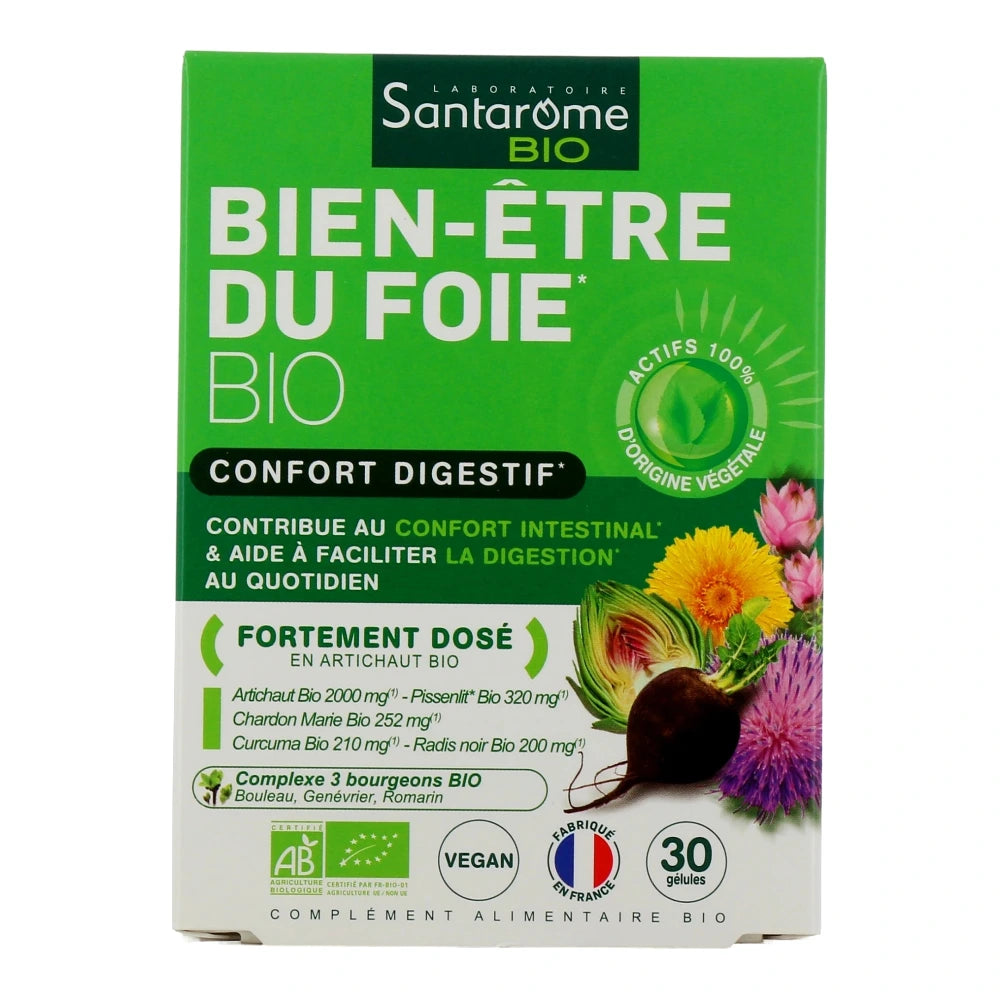 Santarome Bien-Être du Foie Bio – boîte de 30 gélules