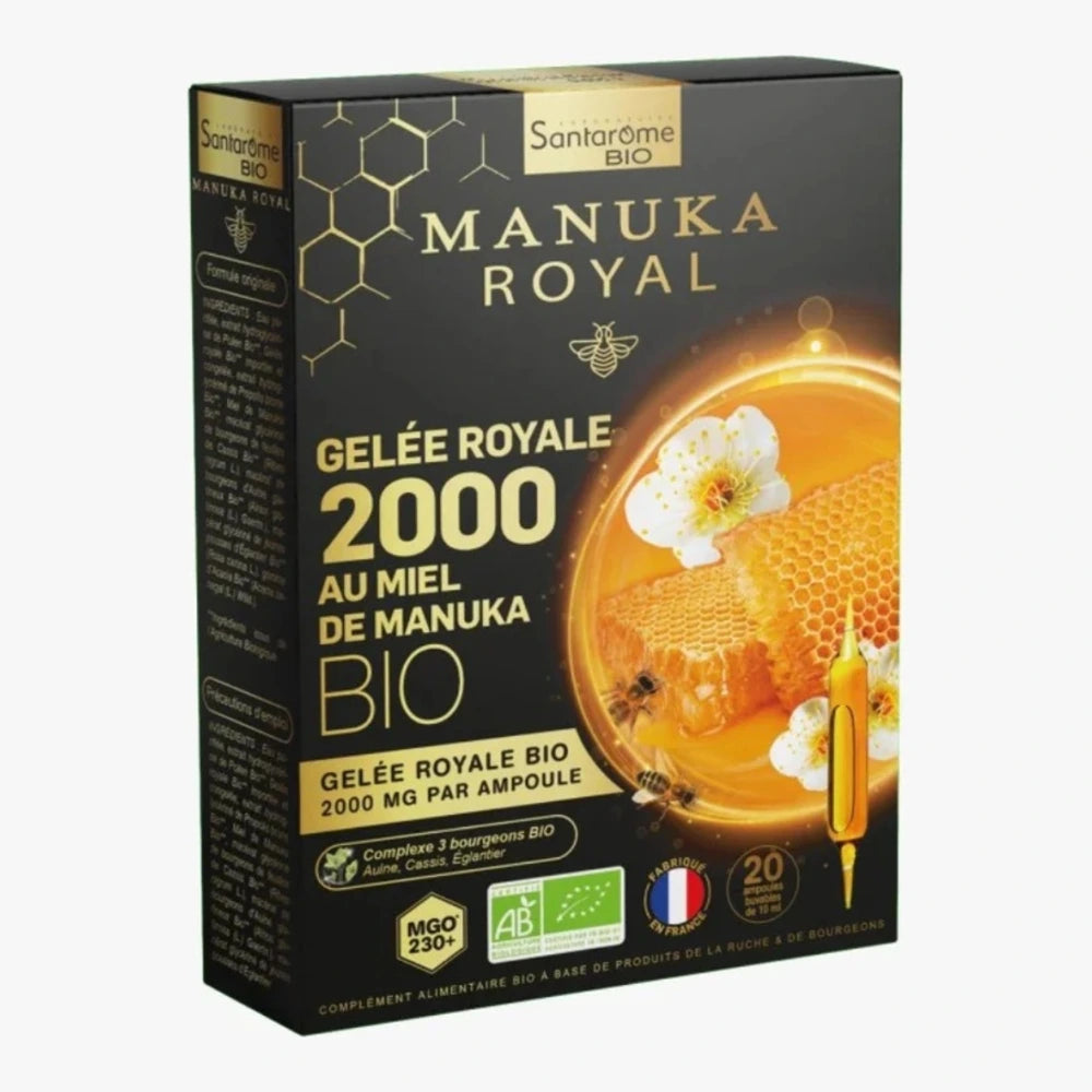 Santarome Gelée Royale Miel de Manuka 2000 mg – 20 Ampoules