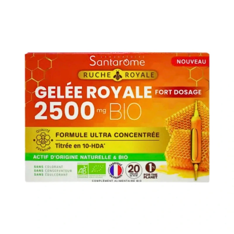 Santarome غذاء ملكات النحل 2500 ملغ 20 أمبولة