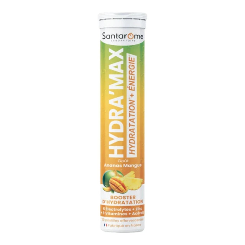 Santarome Hydramax بنكهة الأناناس والمانجو 20 قرصًا فوّارًا