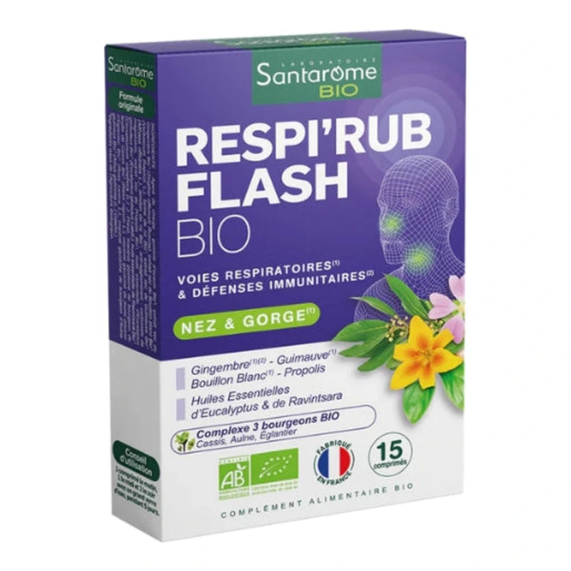 Santarome Respi'Rub Flash – 15 قرصًا