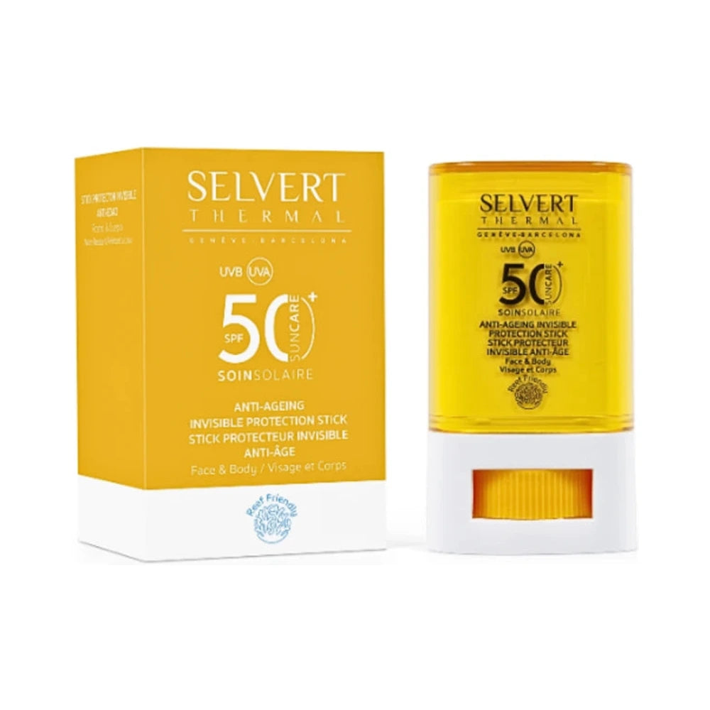 Selvert Thermal stick solaire minéral SPF50+ anti-âge 15 ml