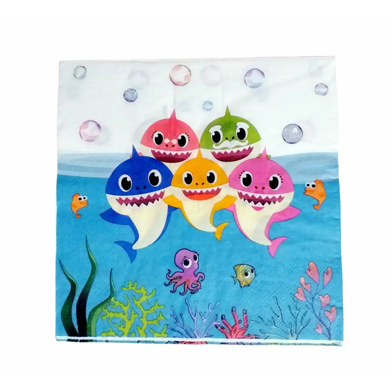 Paquete de 10 Servilletas de Papel – Baby Shark