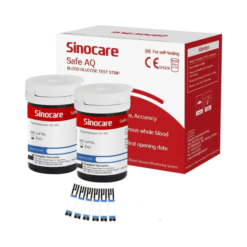 Sinocare شرائط اختبار السكر 50 قطعة