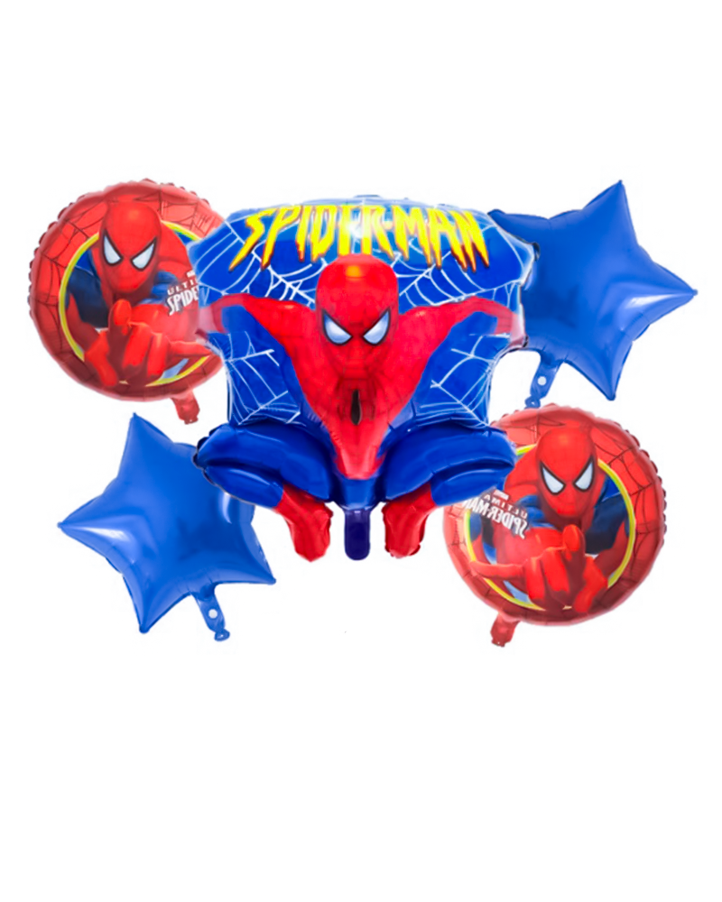 Spider Man Pack 5 Decoration Pieces For Birthday