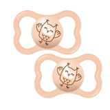 Lot de 2 Sucettes MAM Mini Air 6M+ - Orange & Beige