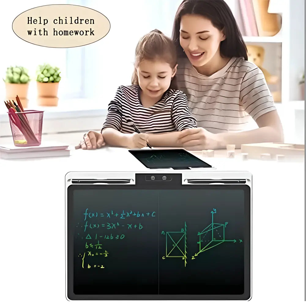 Tablette d'Écriture LCD 16 Pouces avec Écran Partagé & 2 Stylets