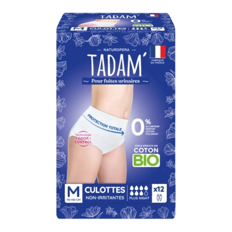سراويل TADAM لتسرب البول Plus Nuit مقاس M عدد 12