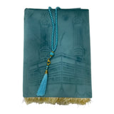 Coffret Tapis de Prière Premium & Chapelet Perles - Turquoise