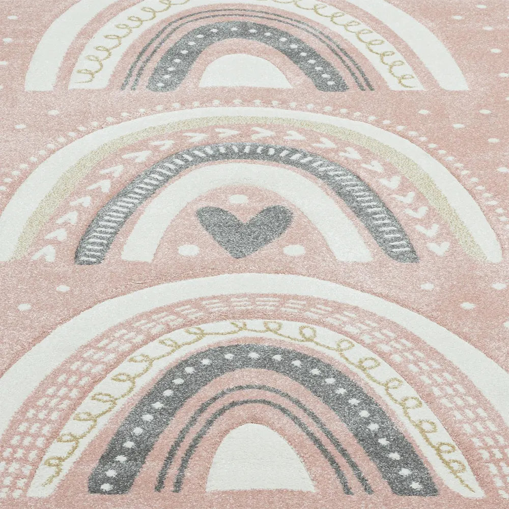 Tapis RAINKID Rose & Gris