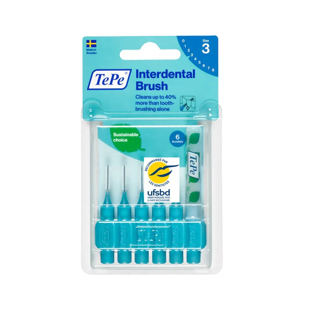TePe 6 Brosses Interdentaires 0.6mm Taille 3 - Bleu