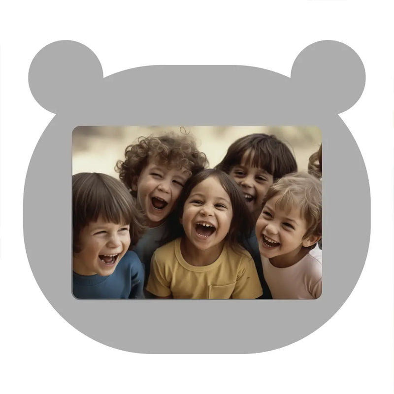 Wlidaty Home Cadre Photo Tête Ours - Gris