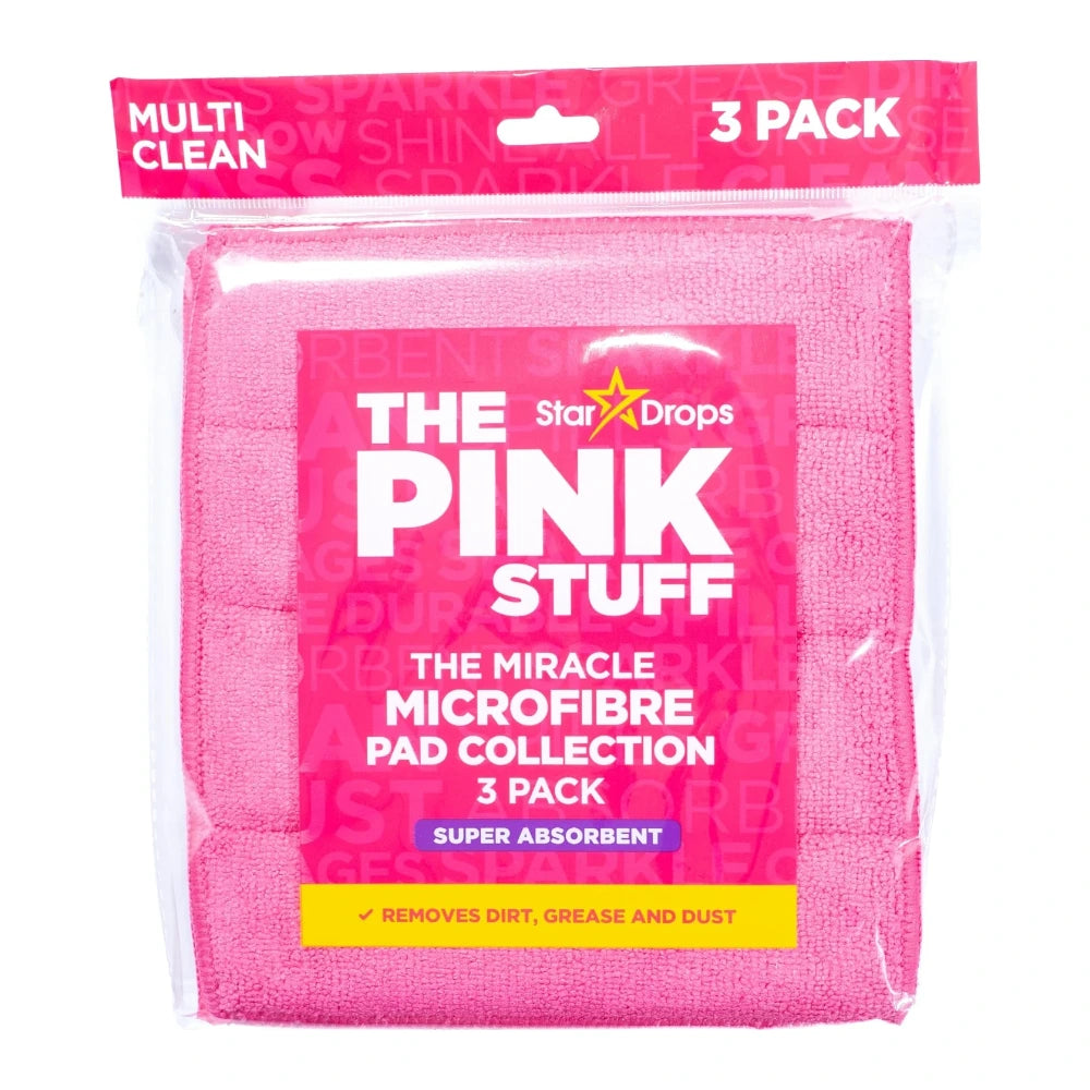 The Pink Stuff Miracle lot de 3 coussinets en microfibre