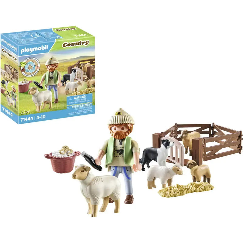 Playmobil Country Jeune Berger avec Troupeau de Moutons - 4A+