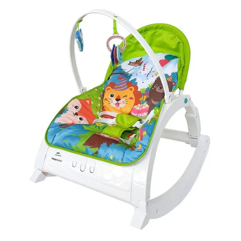 كراسي هزازة موسيقية مع اهتزاز وقابلة للطي - لون أخضر